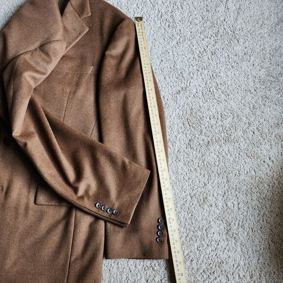 SAMUELSOHN SB Como Sports Coat 42L Long Brown Blazer Wool Silk Cashmere - Picture 12 of 13